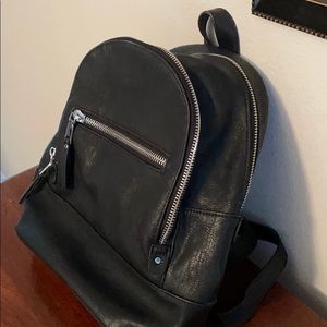 Faux leather backpack purse